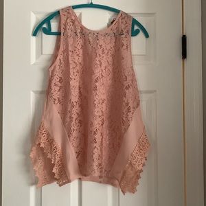 Loft pink lace top